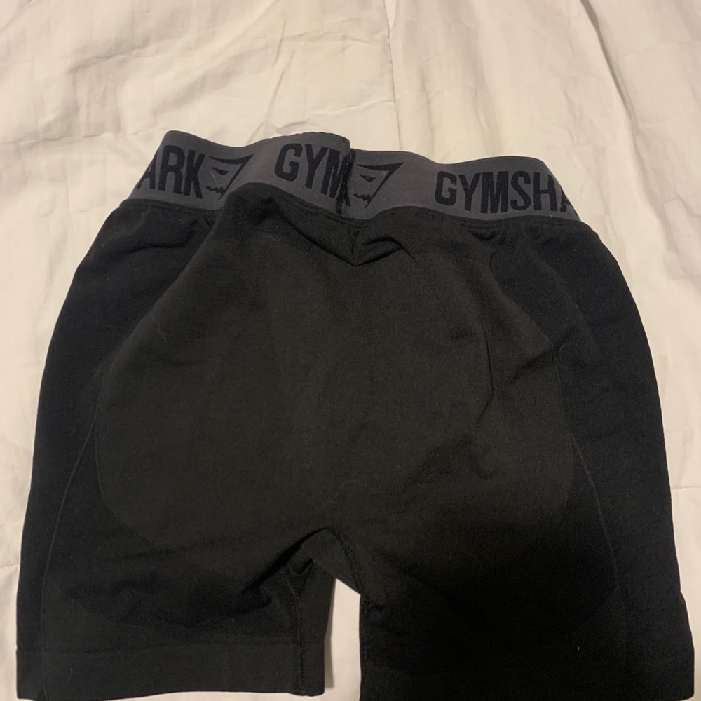 Black gymshark spandex shorts